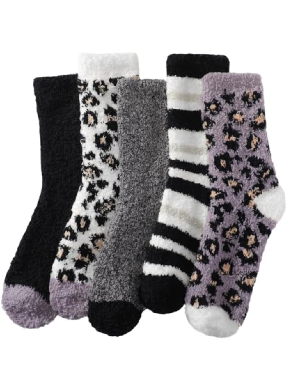 Fuzzy Slipper Socks Women Super Soft Warm Cozy Winter 5 Pairs